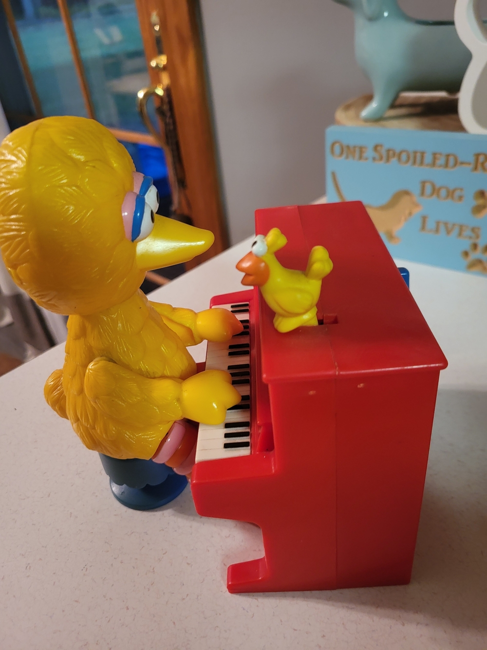 Vintage Illco Sesame Street Big Bird Piano Toy – 1980s – Rare